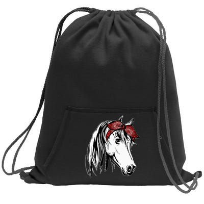 Horse Bandana For Equestrian Horseback Riding Horse Lover Sweatshirt Cinch Pack Bag