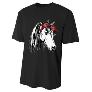 Horse Bandana For Equestrian Horseback Riding Horse Lover Performance Sprint T-Shirt