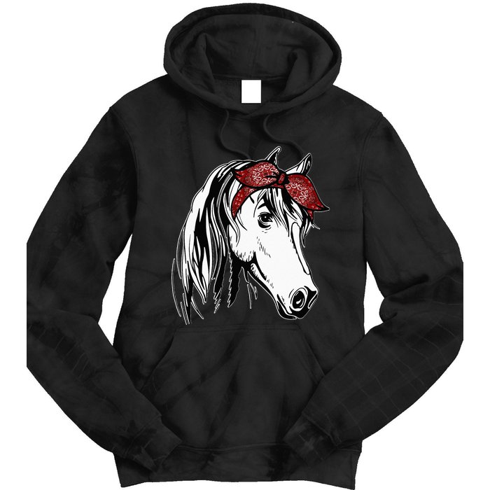 Horse Bandana For Equestrian Horseback Riding Horse Lover Tie Dye Hoodie