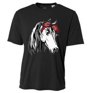 Horse Bandana for Equestrian Horseback Riding Horse Lover Cooling Performance Crew T-Shirt