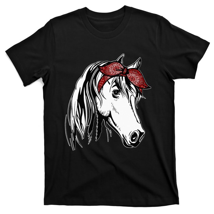 Horse Bandana for Equestrian Horseback Riding Horse Lover T-Shirt