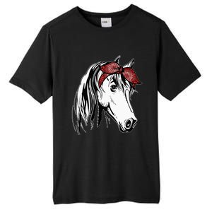 Horse Bandana for Equestrian Horseback Riding Horse Lover Tall Fusion ChromaSoft Performance T-Shirt