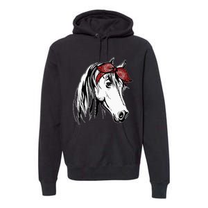 Horse Bandana for Equestrian Horseback Riding Horse Lover Premium Hoodie