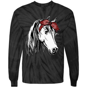 Horse Bandana for Equestrian Horseback Riding Horse Lover Tie-Dye Long Sleeve Shirt