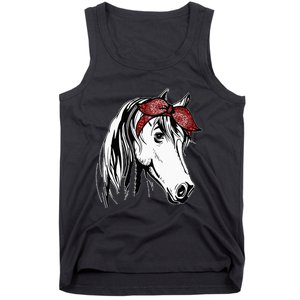 Horse Bandana for Equestrian Horseback Riding Horse Lover Tank Top