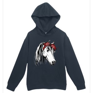 Horse Bandana for Equestrian Horseback Riding Horse Lover Urban Pullover Hoodie