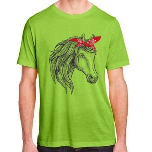 Horse Bandana For Horseback Riding Horse Lover Gift Adult ChromaSoft Performance T-Shirt