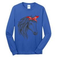 Horse Bandana For Horseback Riding Horse Lover Gift Tall Long Sleeve T-Shirt