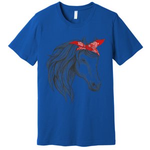 Horse Bandana For Horseback Riding Horse Lover Gift Premium T-Shirt