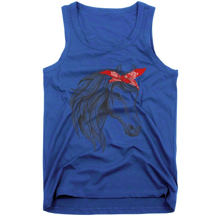 Horse Bandana For Horseback Riding Horse Lover Gift Tank Top