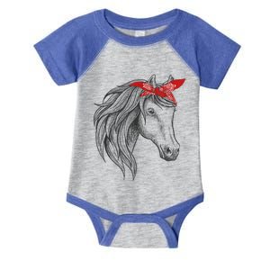 Horse Bandana For Horseback Riding Horse Lover Gift Infant Baby Jersey Bodysuit