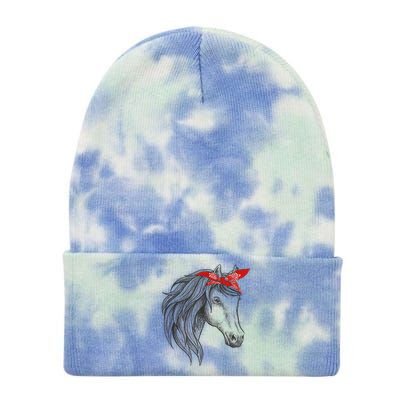 Horse Bandana For Horseback Riding Horse Lover Gift Tie Dye 12in Knit Beanie