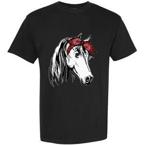 Horse Bandana For Equestrian Horseback Riding Horse Lover Garment-Dyed Heavyweight T-Shirt