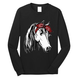 Horse Bandana For Equestrian Horseback Riding Horse Lover Long Sleeve Shirt