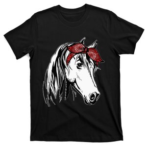 Horse Bandana For Equestrian Horseback Riding Horse Lover T-Shirt