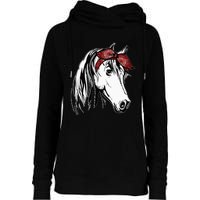 Horse Bandana For Equestrian Horseback Riding Horse Lover Womens Funnel Neck Pullover Hood