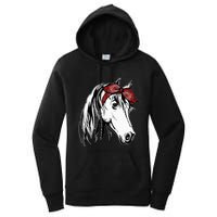 Horse Bandana For Equestrian Horseback Riding Horse Lover Women's Pullover Hoodie