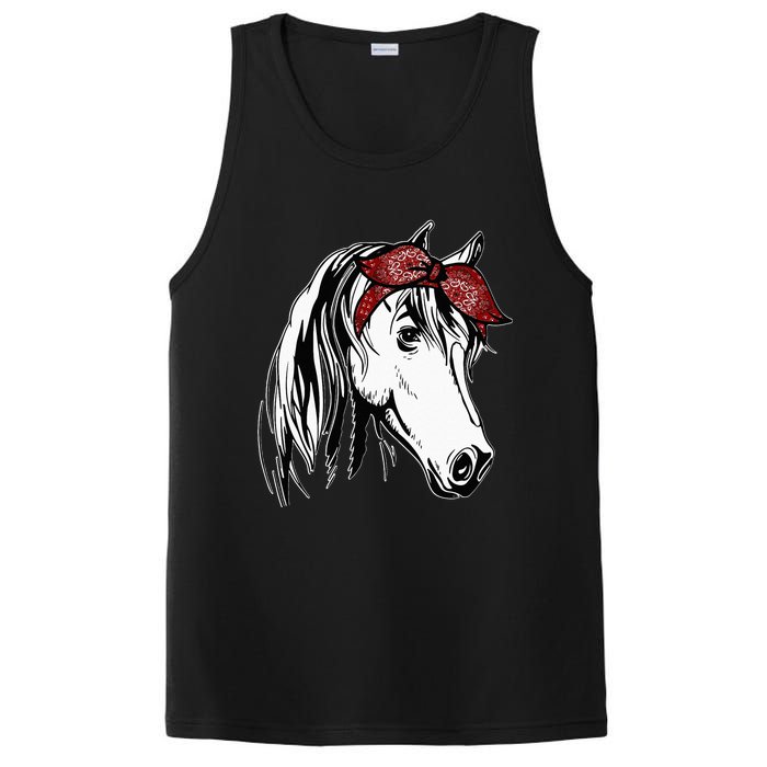 Horse Bandana For Equestrian Horseback Riding Horse Lover PosiCharge Competitor Tank