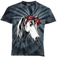 Horse Bandana For Equestrian Horseback Riding Horse Lover Kids Tie-Dye T-Shirt