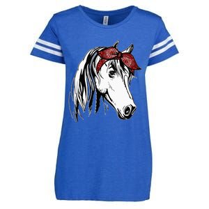 Horse Bandana For Equestrian Horseback Riding Horse Lover Enza Ladies Jersey Football T-Shirt