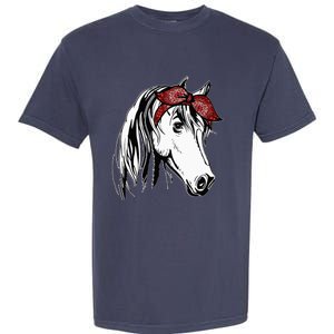 Horse Bandana For Equestrian Horseback Riding Horse Lover Garment-Dyed Heavyweight T-Shirt