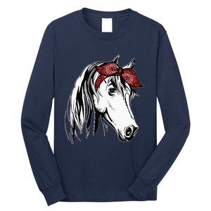 Horse Bandana For Equestrian Horseback Riding Horse Lover Long Sleeve Shirt