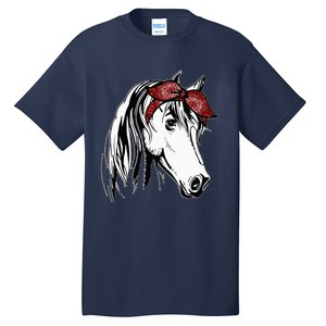 Horse Bandana For Equestrian Horseback Riding Horse Lover Tall T-Shirt