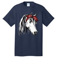 Horse Bandana For Equestrian Horseback Riding Horse Lover Tall T-Shirt