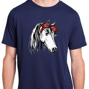 Horse Bandana For Equestrian Horseback Riding Horse Lover Adult ChromaSoft Performance T-Shirt