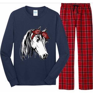 Horse Bandana For Equestrian Horseback Riding Horse Lover Long Sleeve Pajama Set