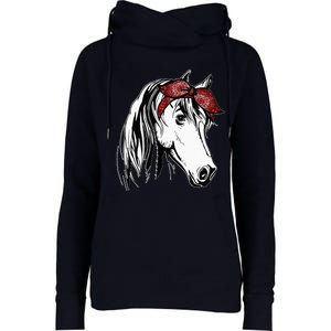 Horse Bandana For Equestrian Horseback Riding Horse Lover Womens Funnel Neck Pullover Hood