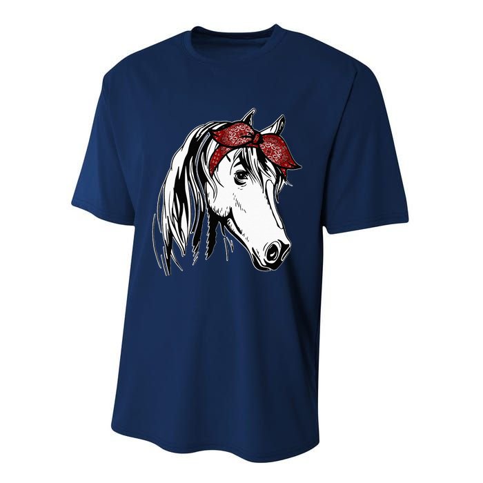 Horse Bandana For Equestrian Horseback Riding Horse Lover Performance Sprint T-Shirt