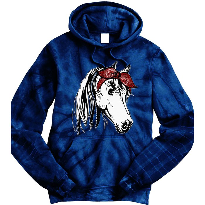 Horse Bandana For Equestrian Horseback Riding Horse Lover Tie Dye Hoodie