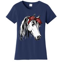 Horse Bandana For Equestrian Horseback Riding Horse Lover Women's T-Shirt