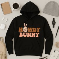 Howdy Bunny Funny Cute Cowboy Cowgirl Easter Hoodie
