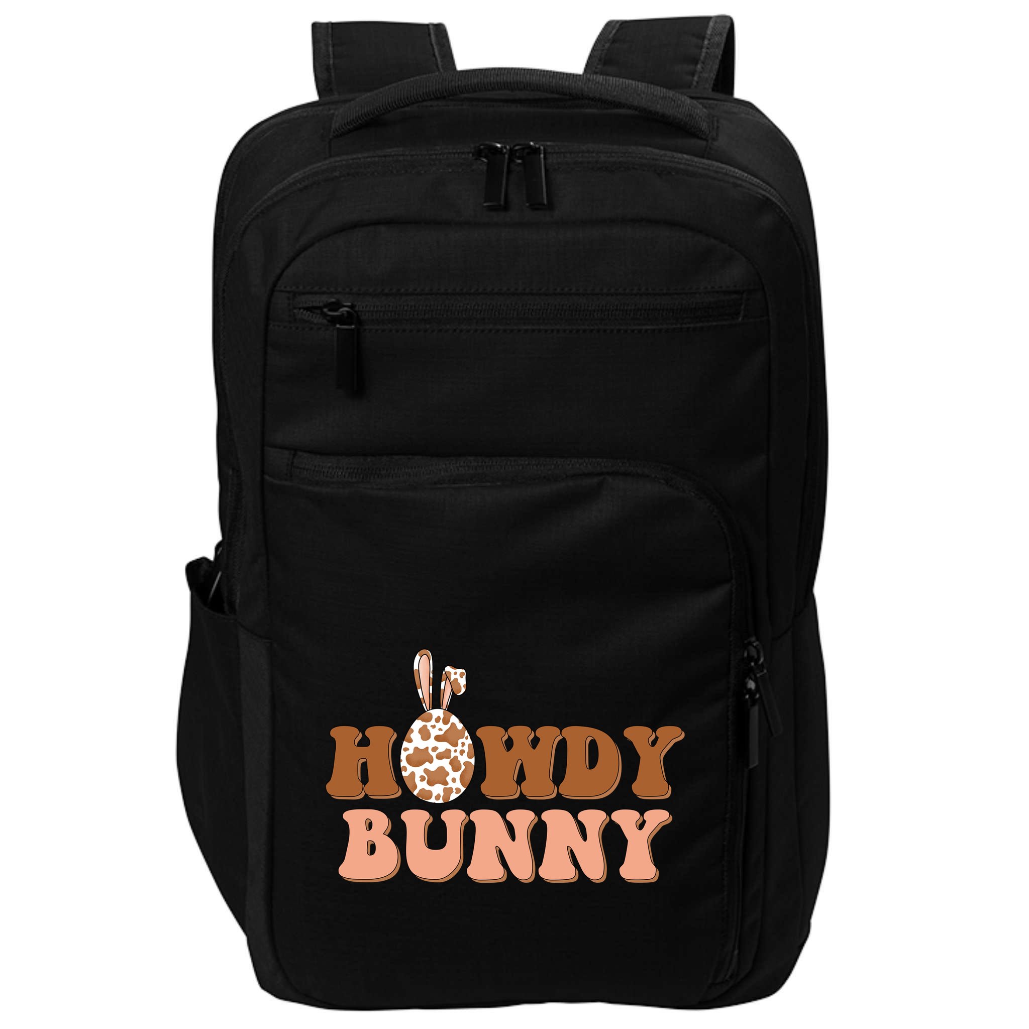 Howdy Bunny Funny Cute Cowboy Cowgirl Easter Impact Tech Backpack
