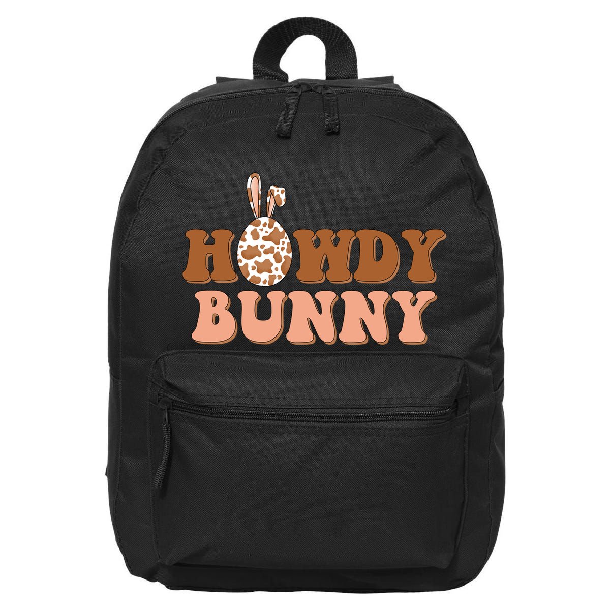 Howdy Bunny Funny Cute Cowboy Cowgirl Easter 16 in Basic Backpack