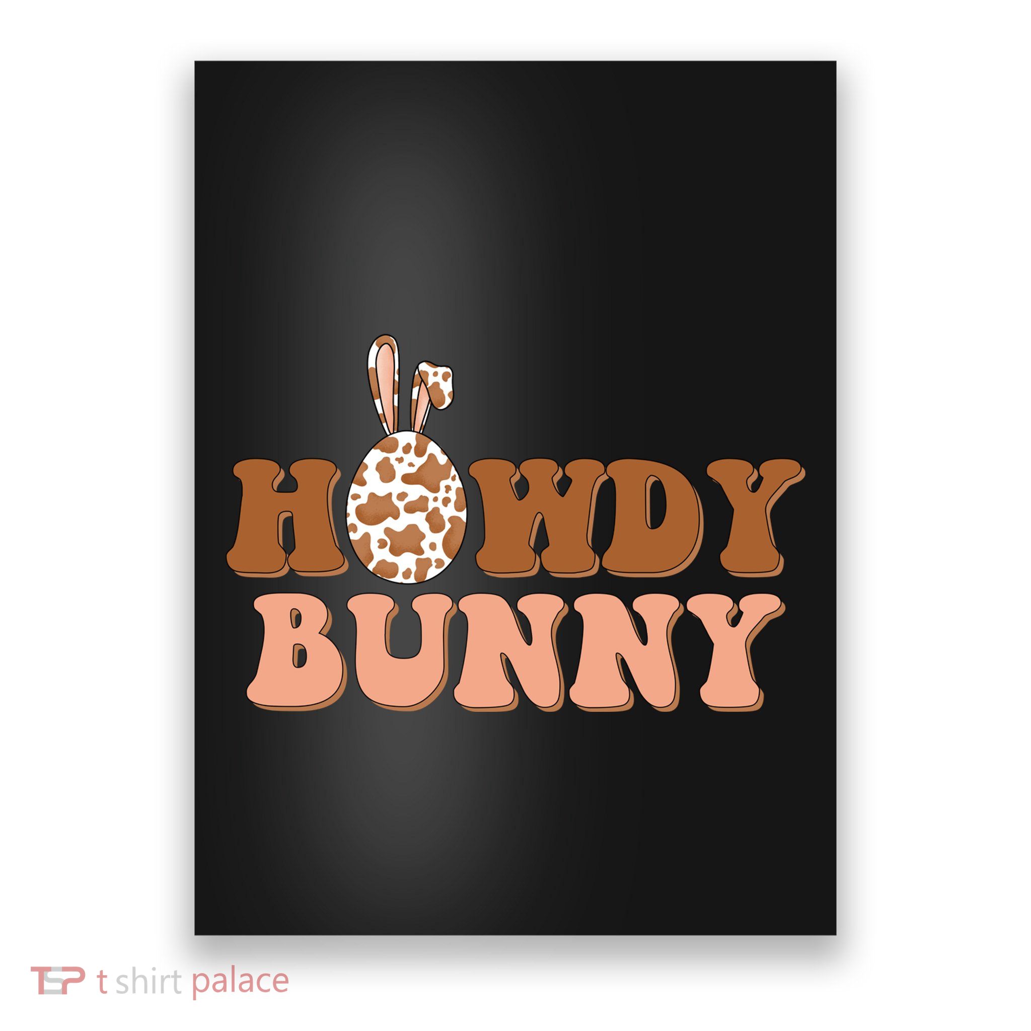 Howdy Bunny Funny Cute Cowboy Cowgirl Easter Poster