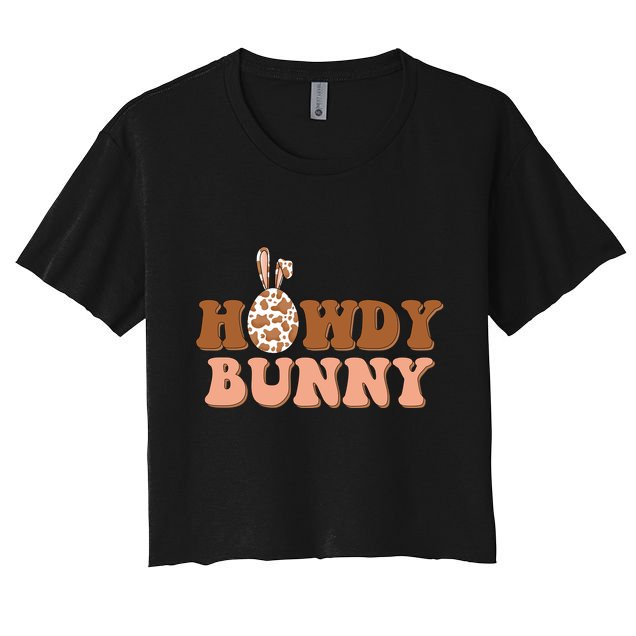 Howdy Bunny Funny Cute Cowboy Cowgirl Easter Crop Top