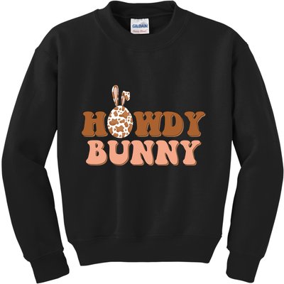 Howdy Bunny Funny Cute Cowboy Cowgirl Easter Kids Sweatshirt