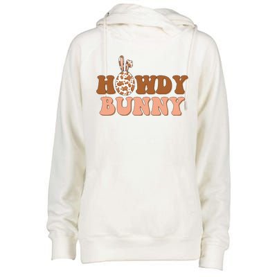 Howdy Bunny Funny Cute Cowboy Cowgirl Easter Womens Funnel Neck Pullover Hood