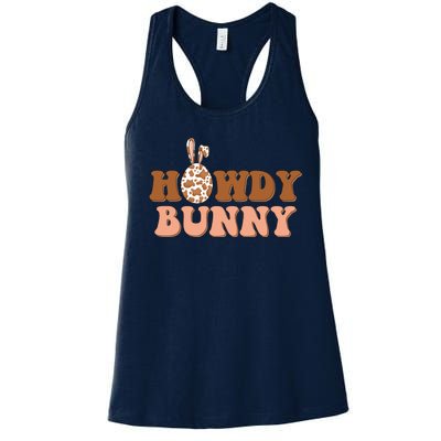 Howdy Bunny Funny Cute Cowboy Cowgirl Easter Women's Racerback Tank