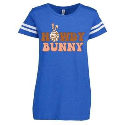 Howdy Bunny Funny Cute Cowboy Cowgirl Easter Enza Ladies Jersey Football T-Shirt