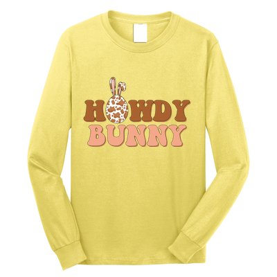 Howdy Bunny Funny Cute Cowboy Cowgirl Easter Long Sleeve Shirt