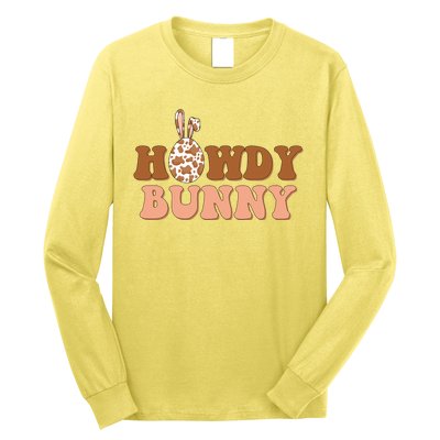 Howdy Bunny Funny Cute Cowboy Cowgirl Easter Long Sleeve Shirt