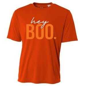 Hey Boo Funny Halloween Pun Ghost Spooky Toddler Cooling Performance Crew T-Shirt