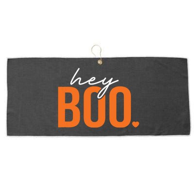 Hey Boo Funny Halloween Pun Ghost Spooky Toddler Large Microfiber Waffle Golf Towel