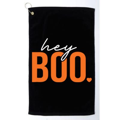 Hey Boo Funny Halloween Pun Ghost Spooky Toddler Platinum Collection Golf Towel