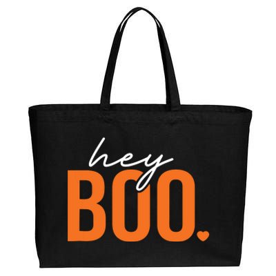 Hey Boo Funny Halloween Pun Ghost Spooky Toddler Cotton Canvas Jumbo Tote