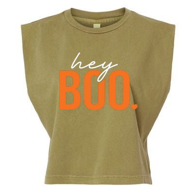 Hey Boo Funny Halloween Pun Ghost Spooky Toddler Garment-Dyed Women's Muscle Tee